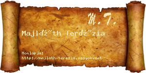 Majláth Terézia névjegykártya